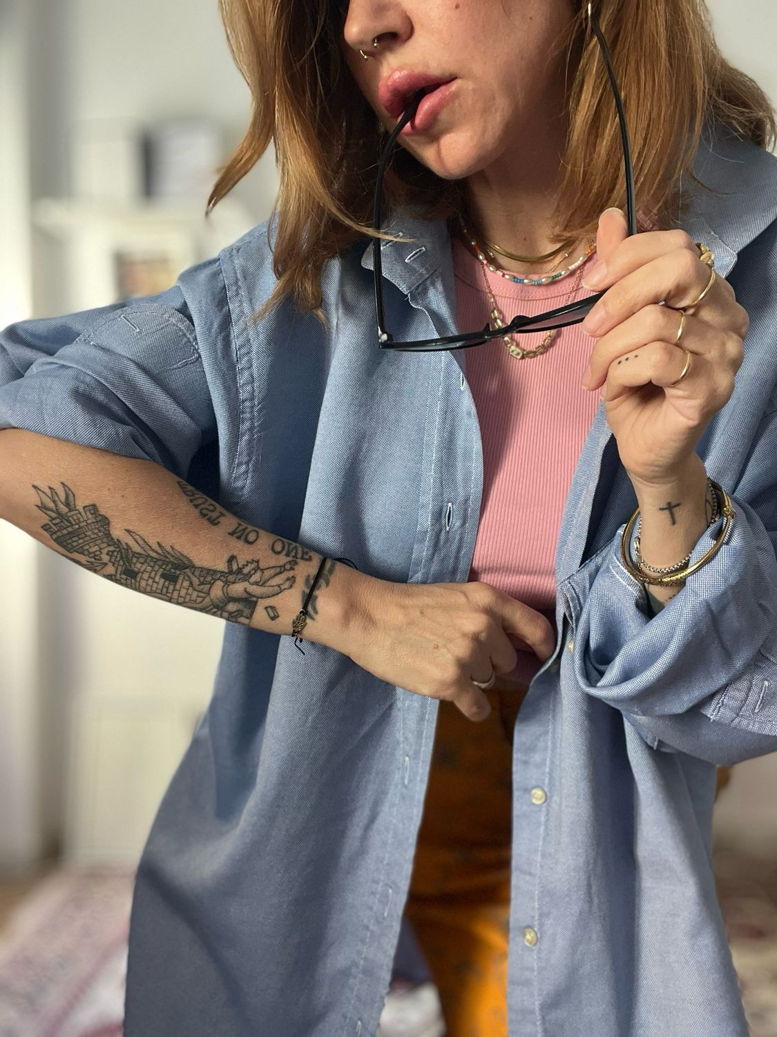 The Boyfriend Shirt: Azzurro Provenzale