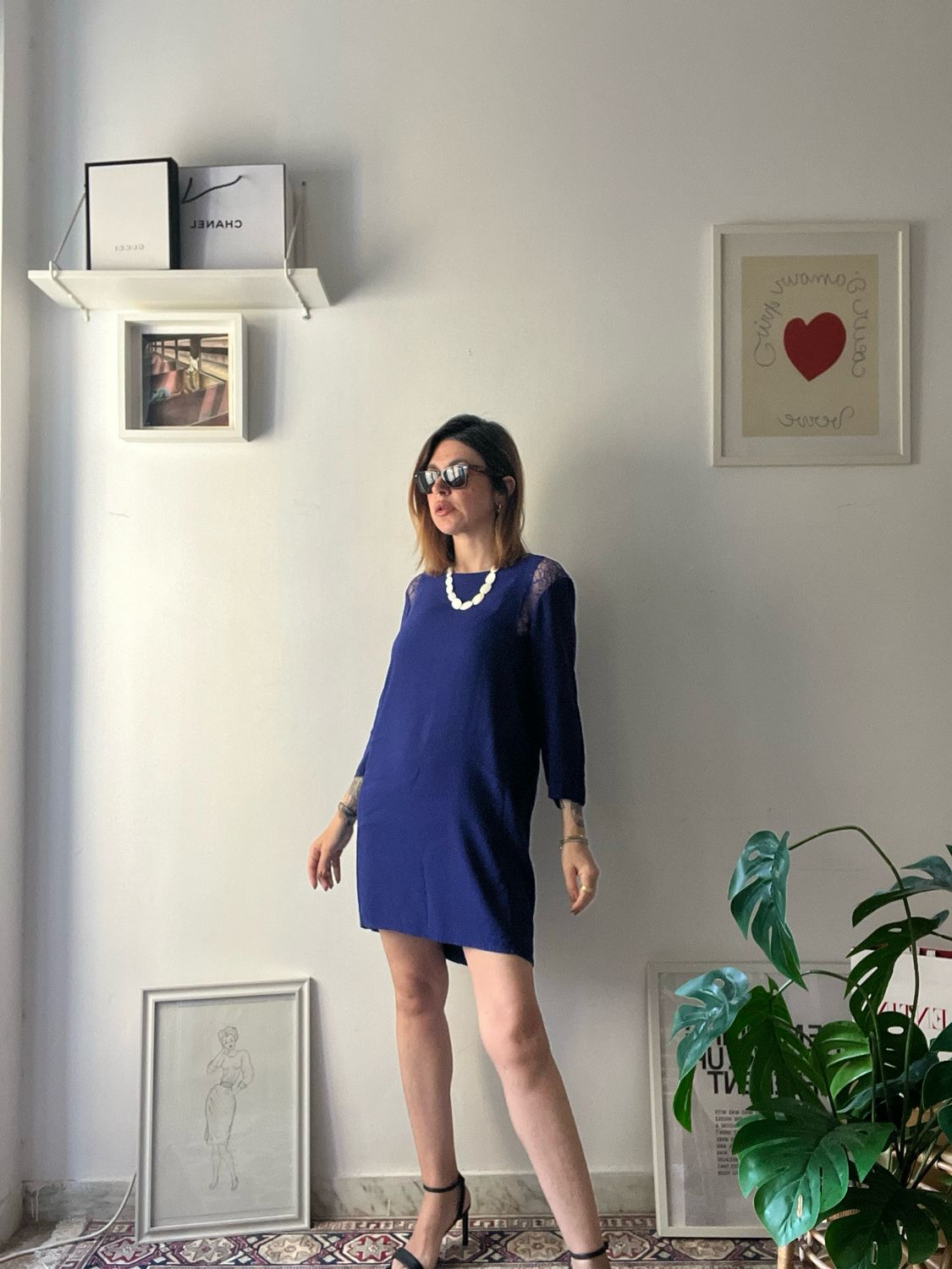 DAZZLING BLUE MINI DRESS