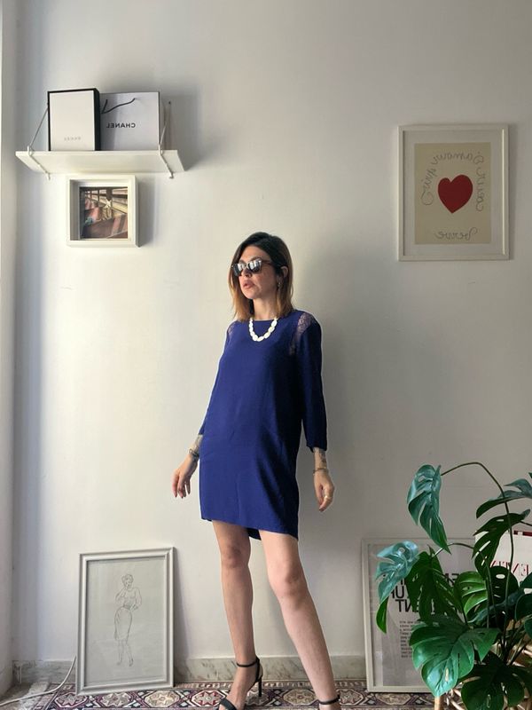 DAZZLING BLUE MINI DRESS