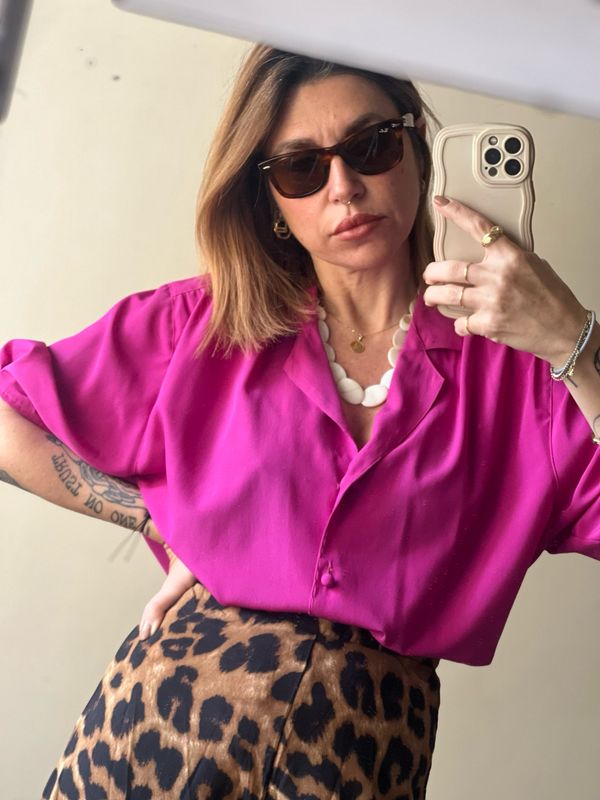 FUCHSIA SILK SHIRT