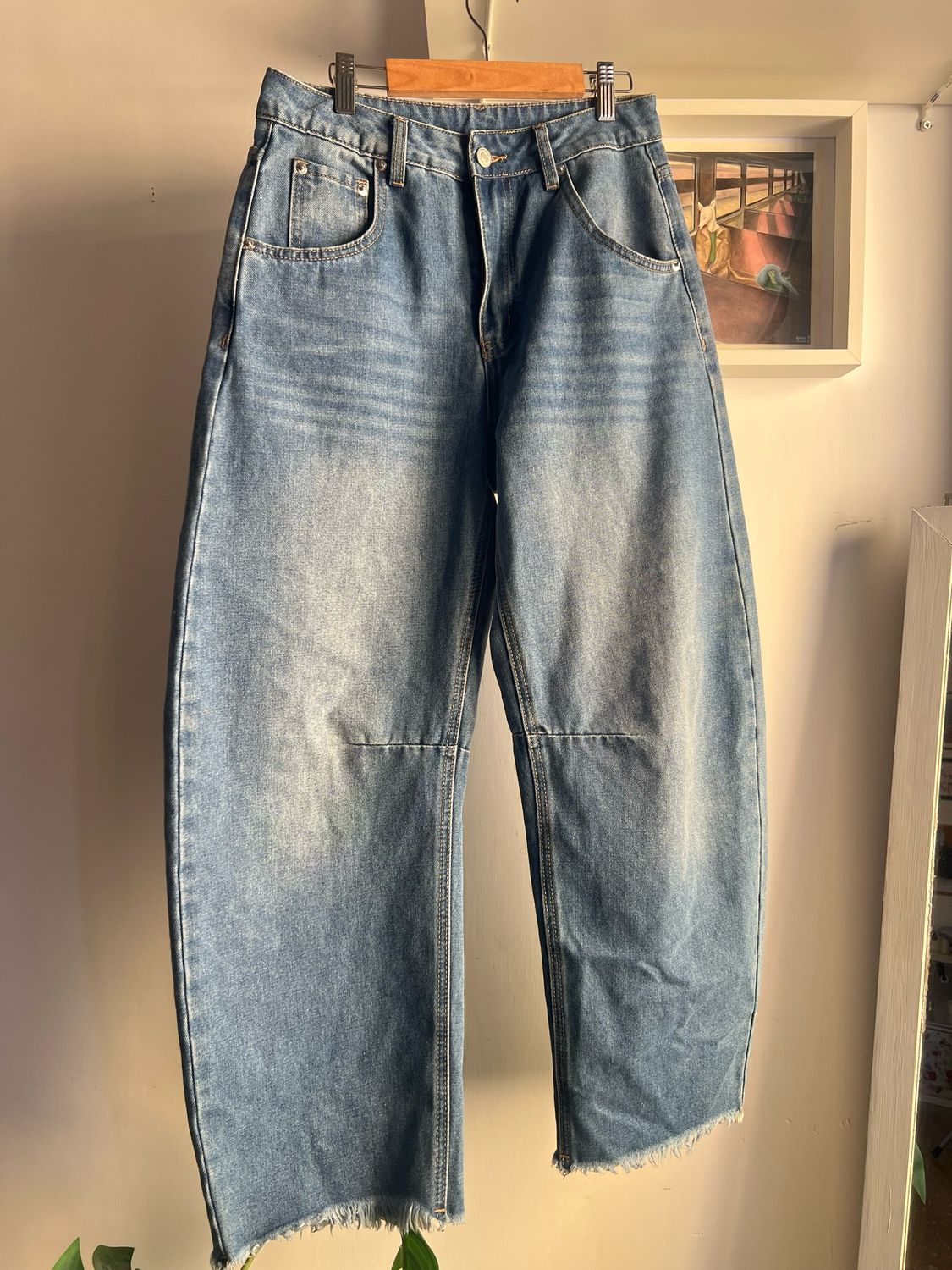 Jeans barrel blu