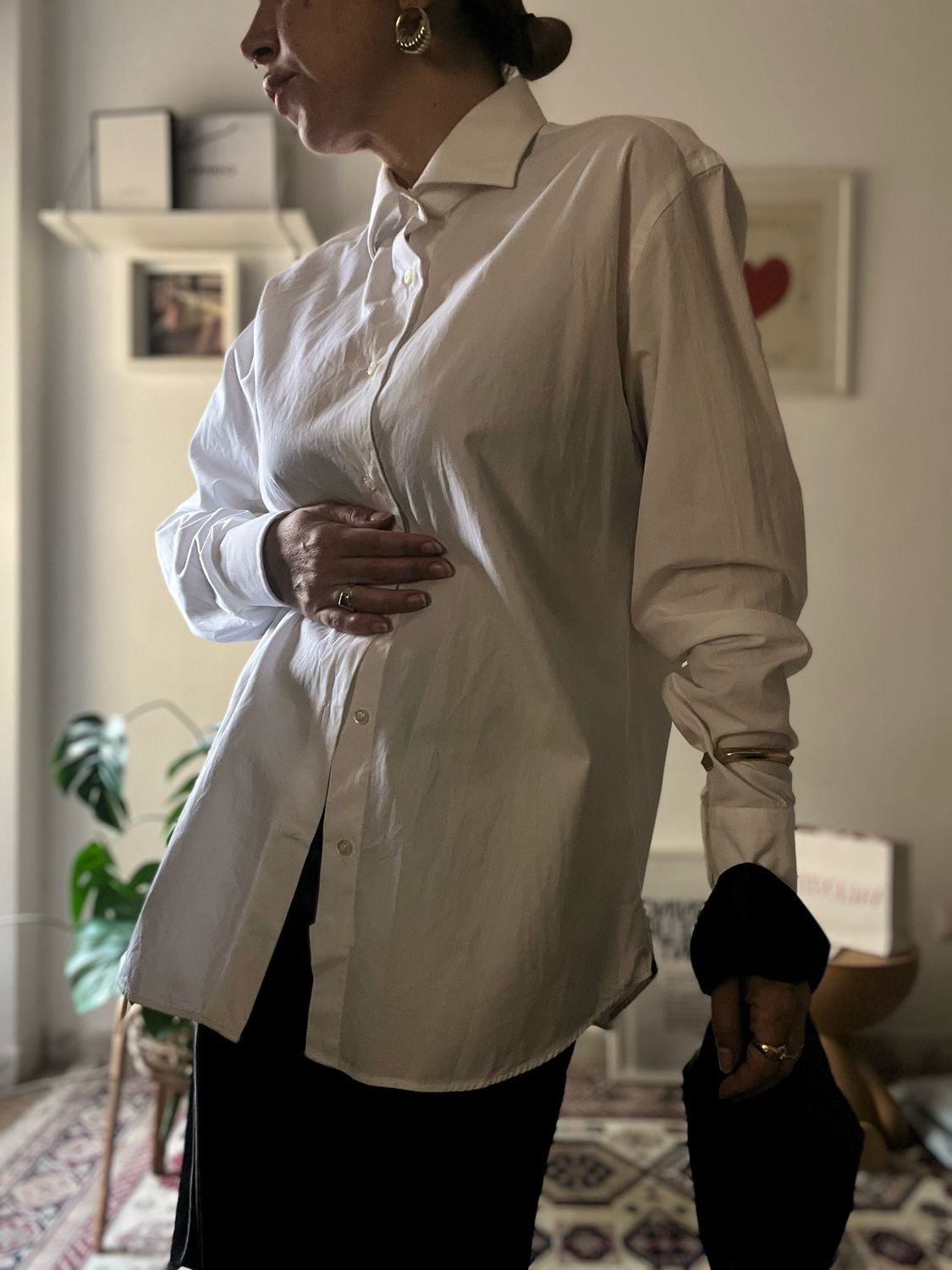 WHITE BOXY SHIRT