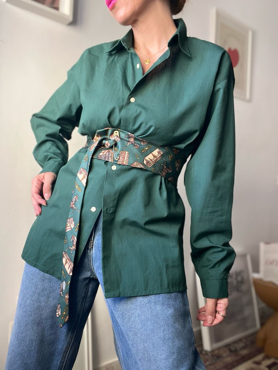 VINTAGE FOREST GREEN SHIRT