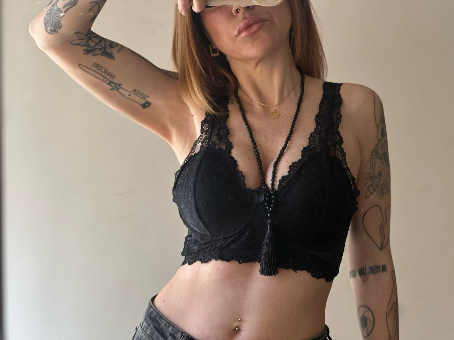 black lace top