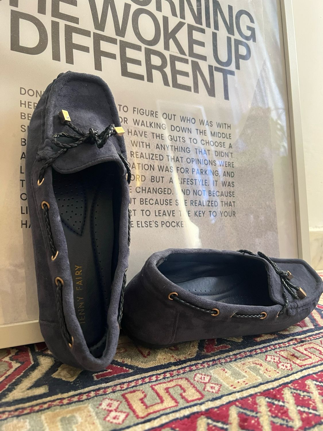 Mocassino in suede blu