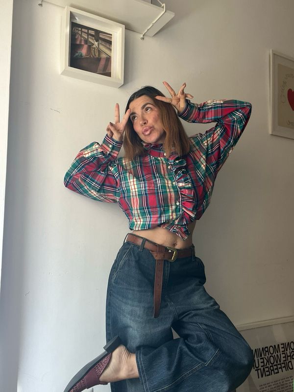 Camicia vintage bollon upcycled