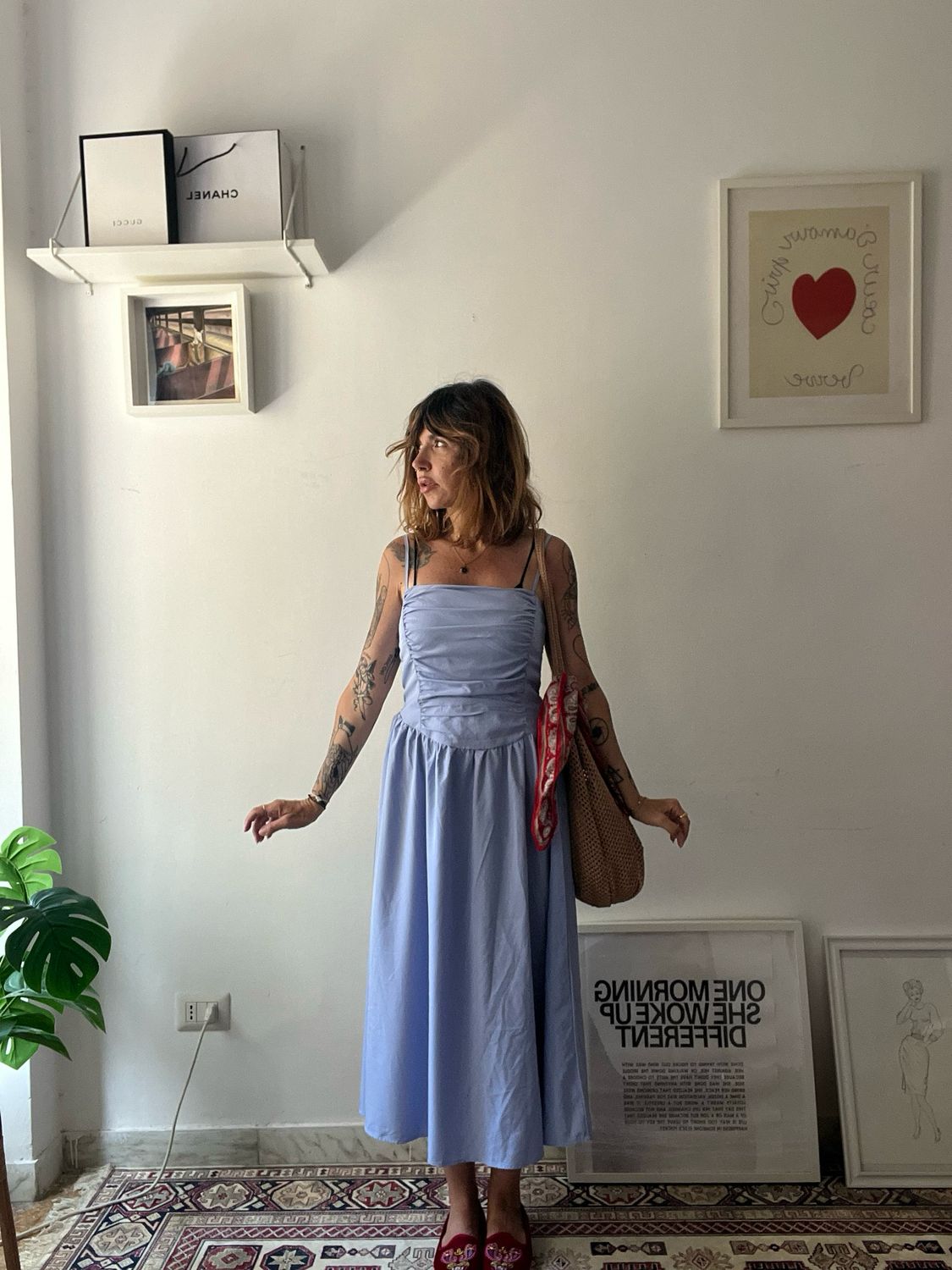 Lavender grey dress