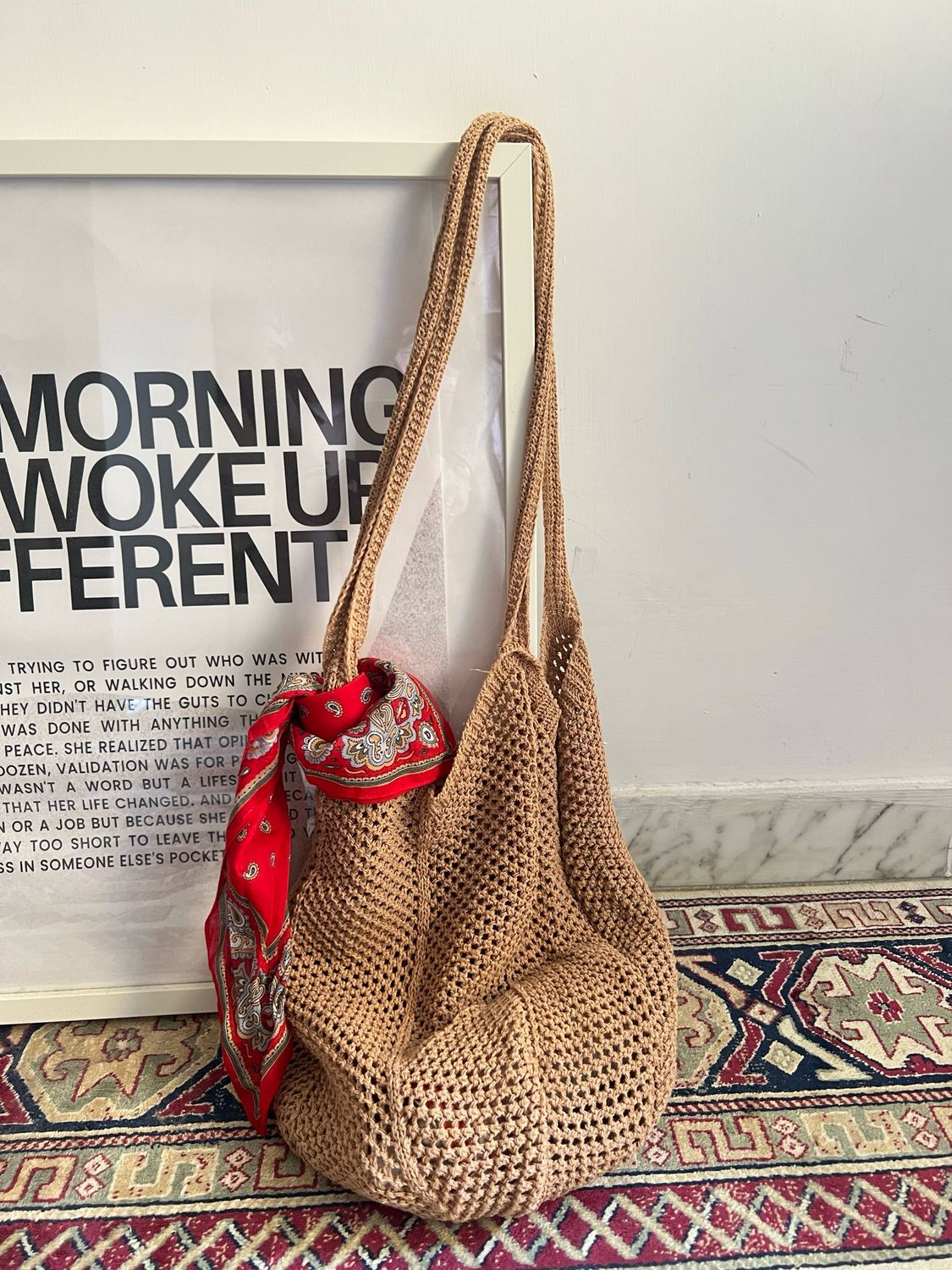 Borsa a rete hand knitted