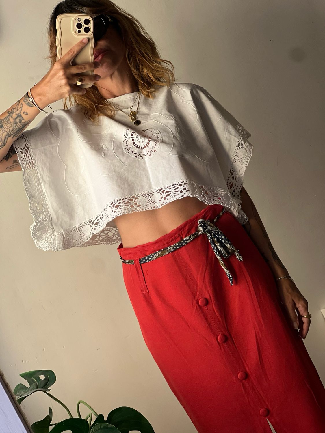 Red vintage skirt