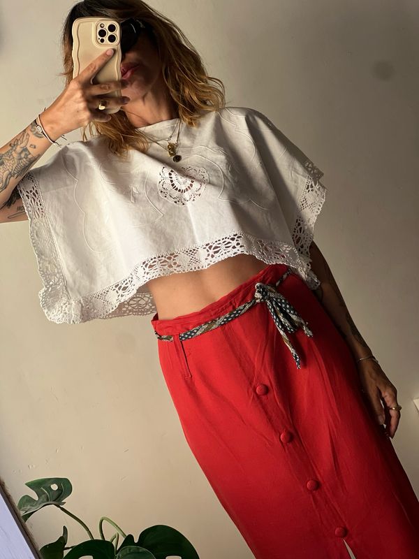 Red vintage skirt