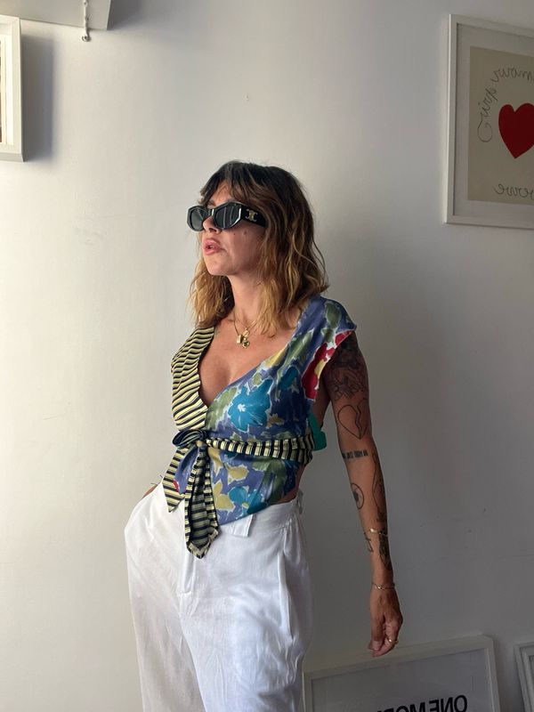 Silk Tie Top