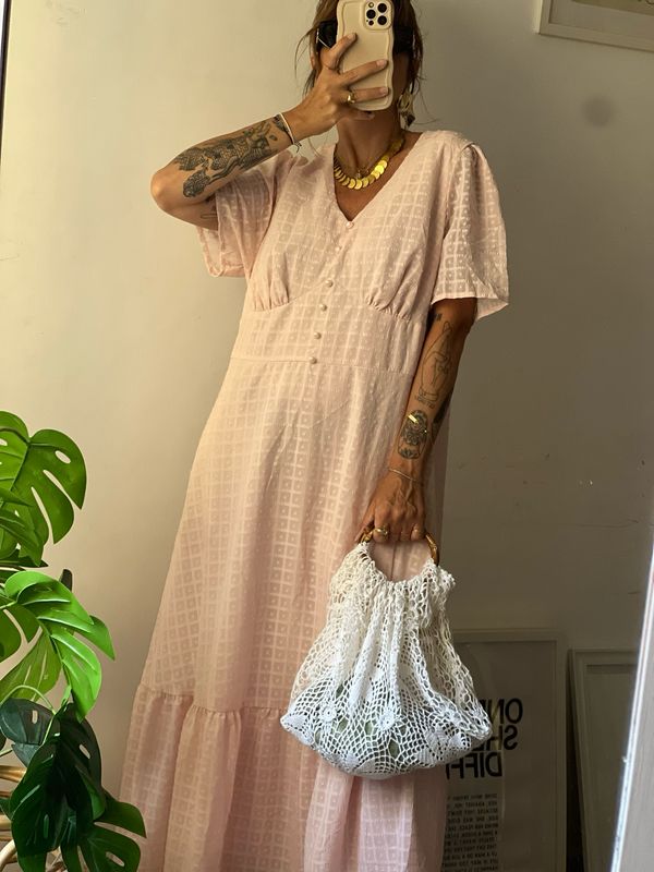 Vintage nude pink dress