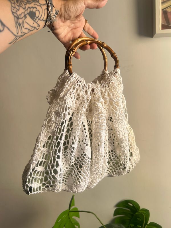 Borsa crochet con manici
