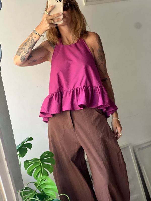Ruffle Halter Top