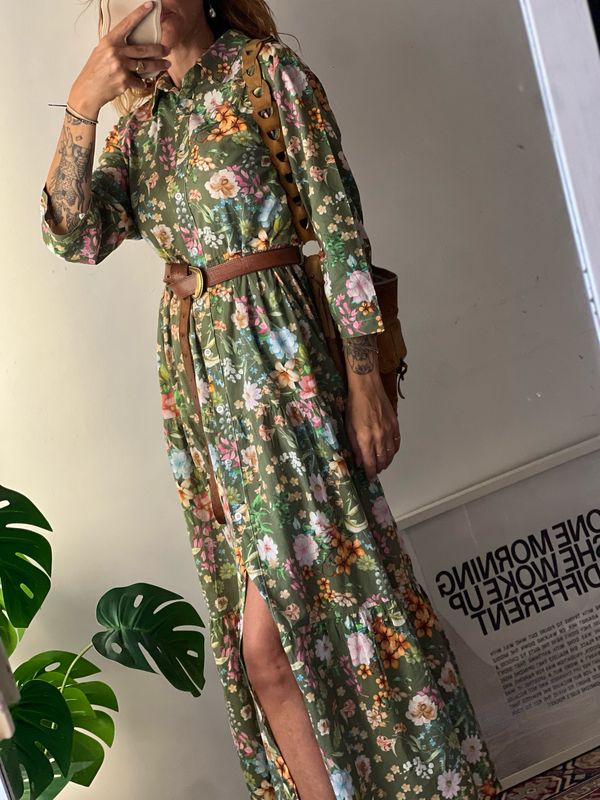 Cottagecore green dress 🌱 🌸