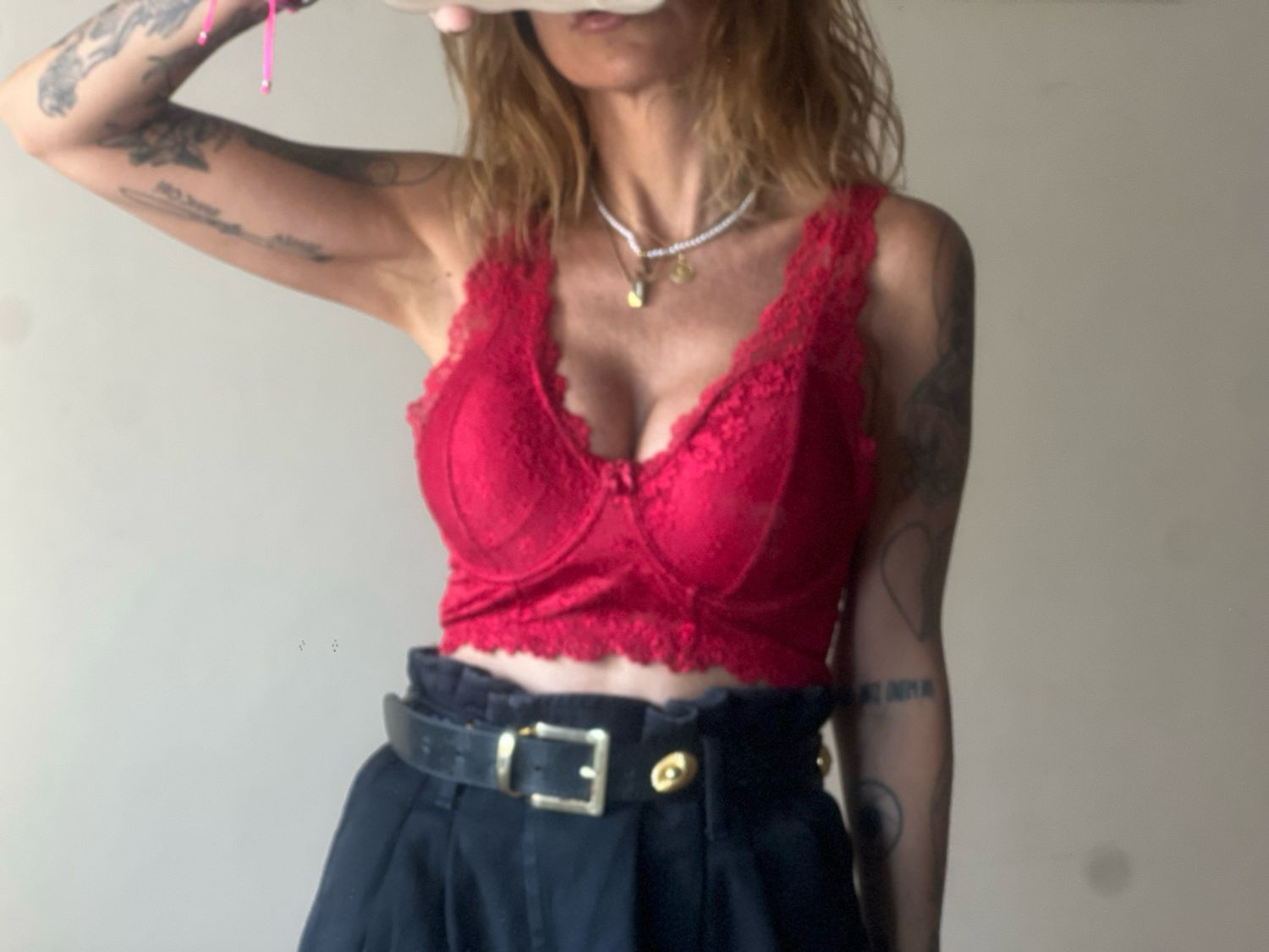 Sexy red bralette