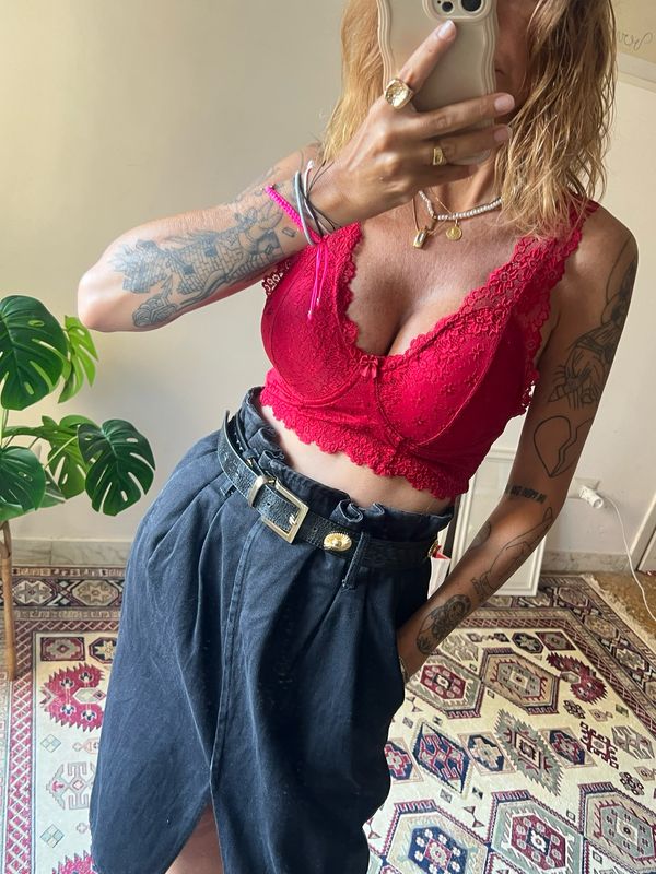 Baggy skirt denim
