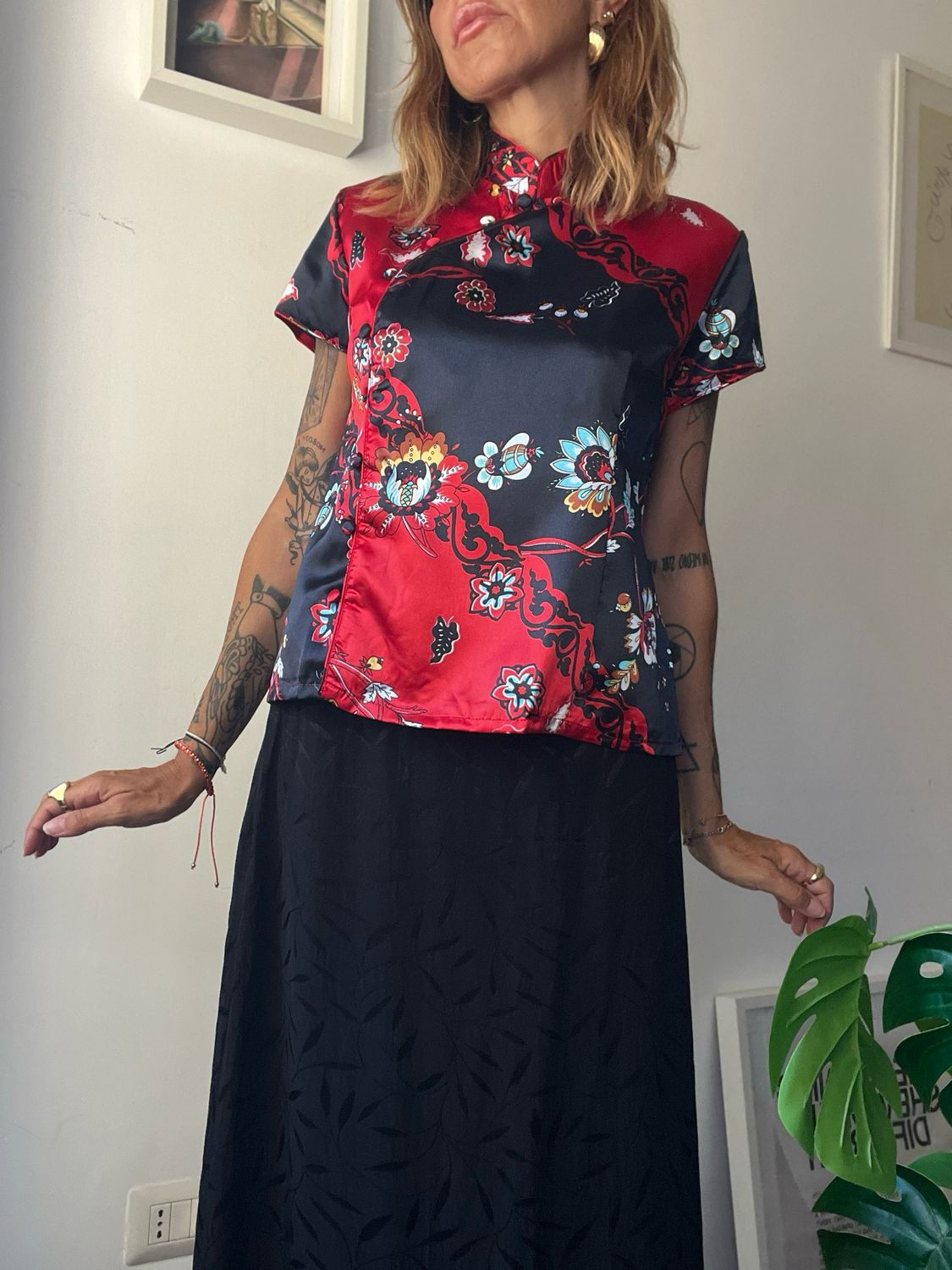 Pure Silk top orientale