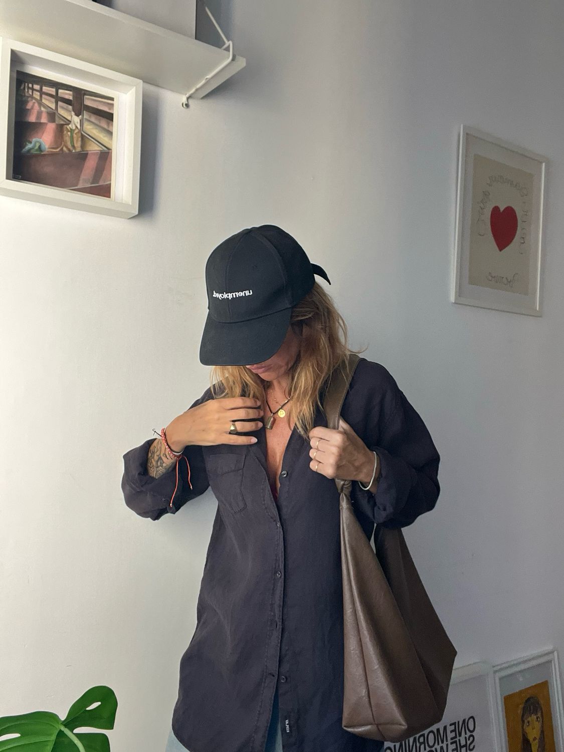 Borrowed From The Boys — Grey Linen Shirt
