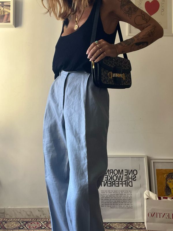 Pantaloni in lino anni 70