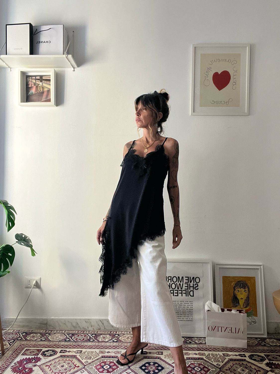 Slip dress asimmetrico