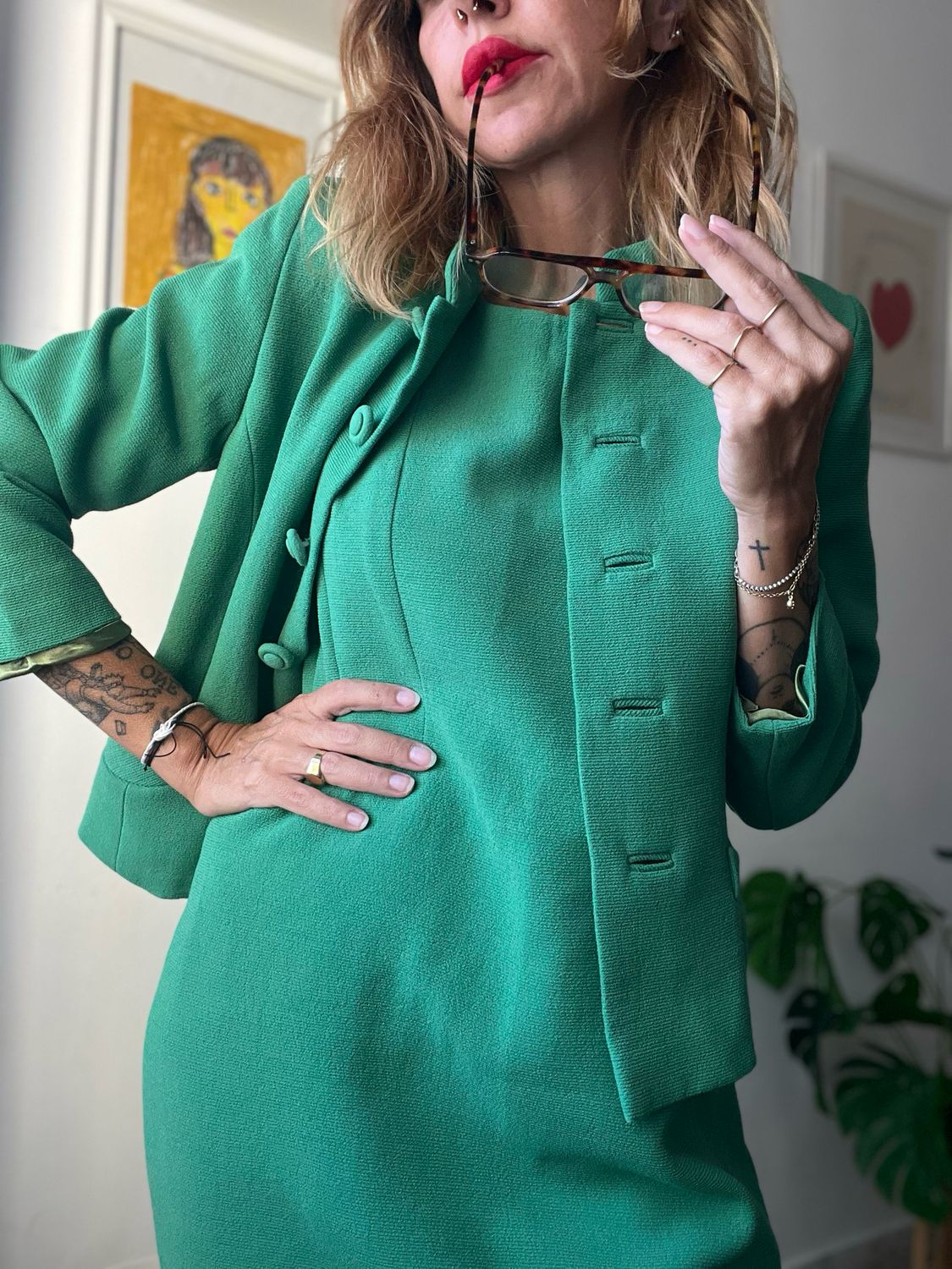 Completo vintage Kelly Green