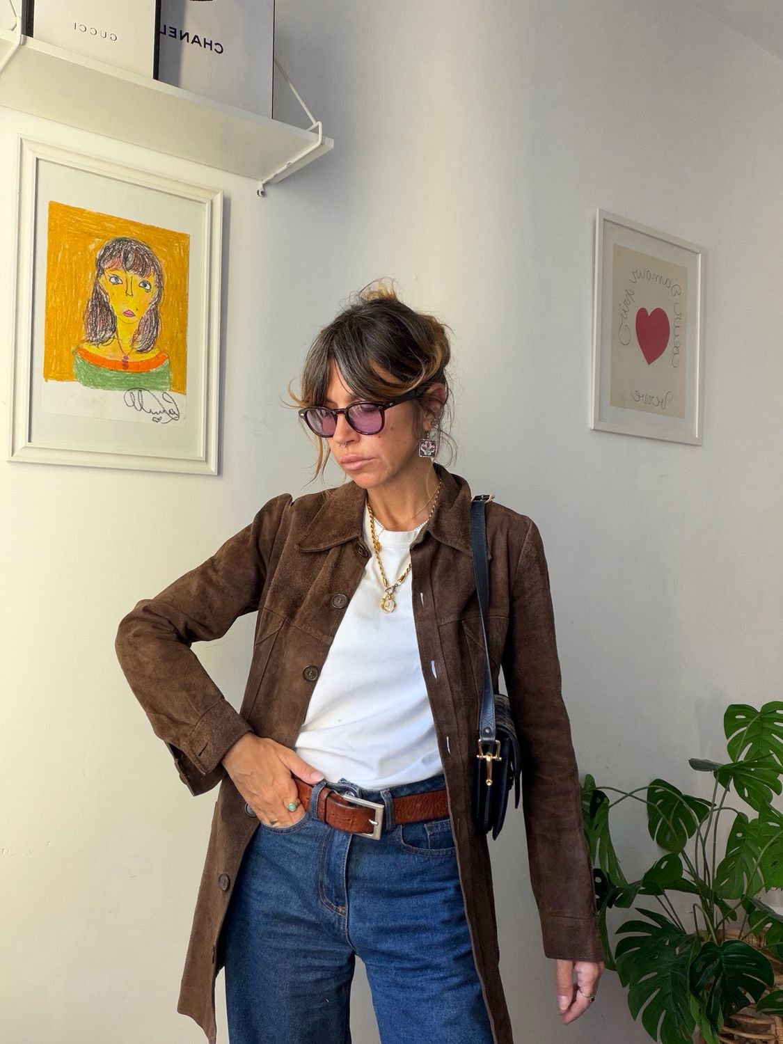 Chocolate suede jacket