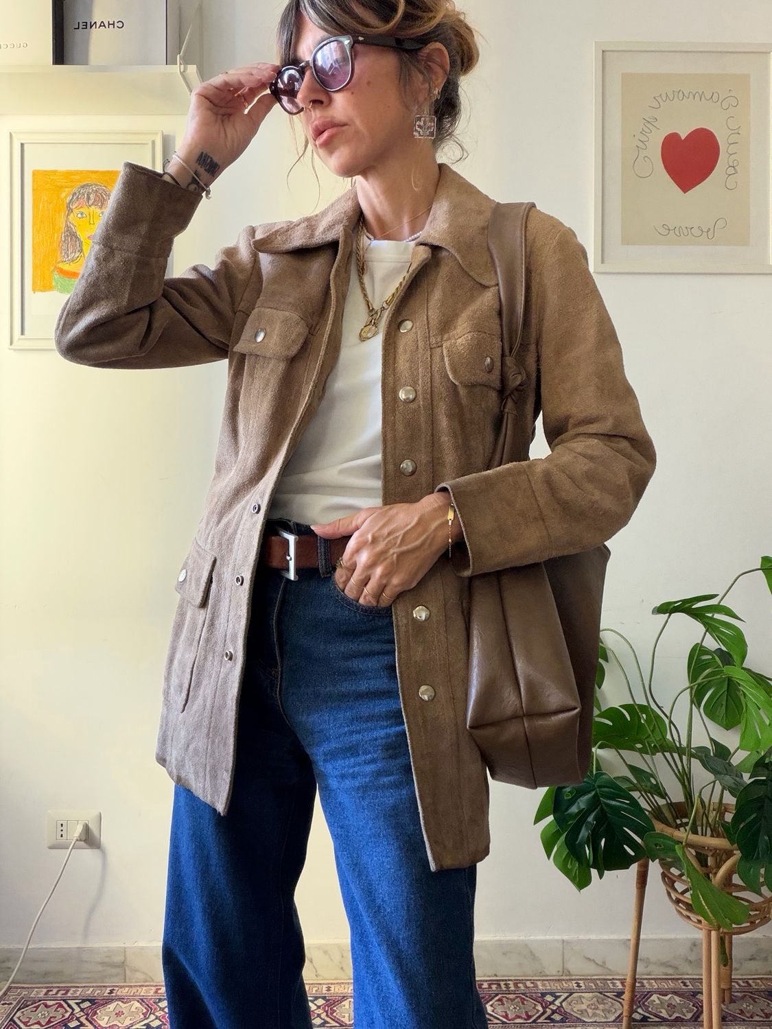 Western chic suede jacket