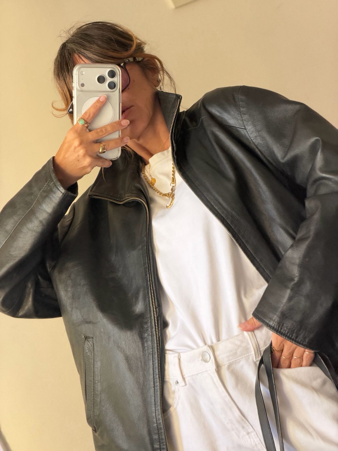 Minimal biker jacket