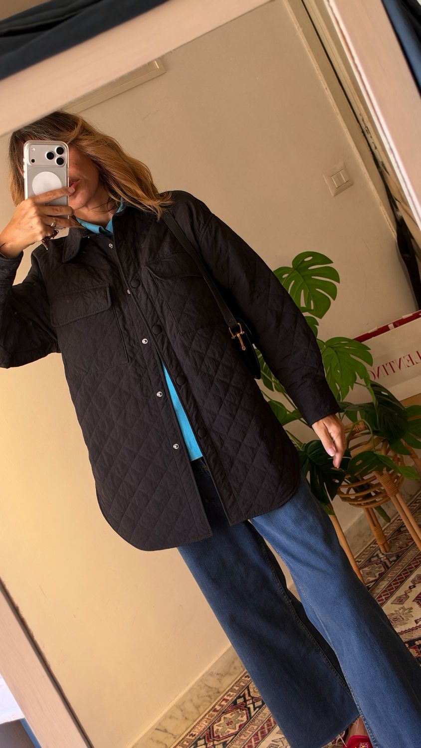 quilted jacket deep blue