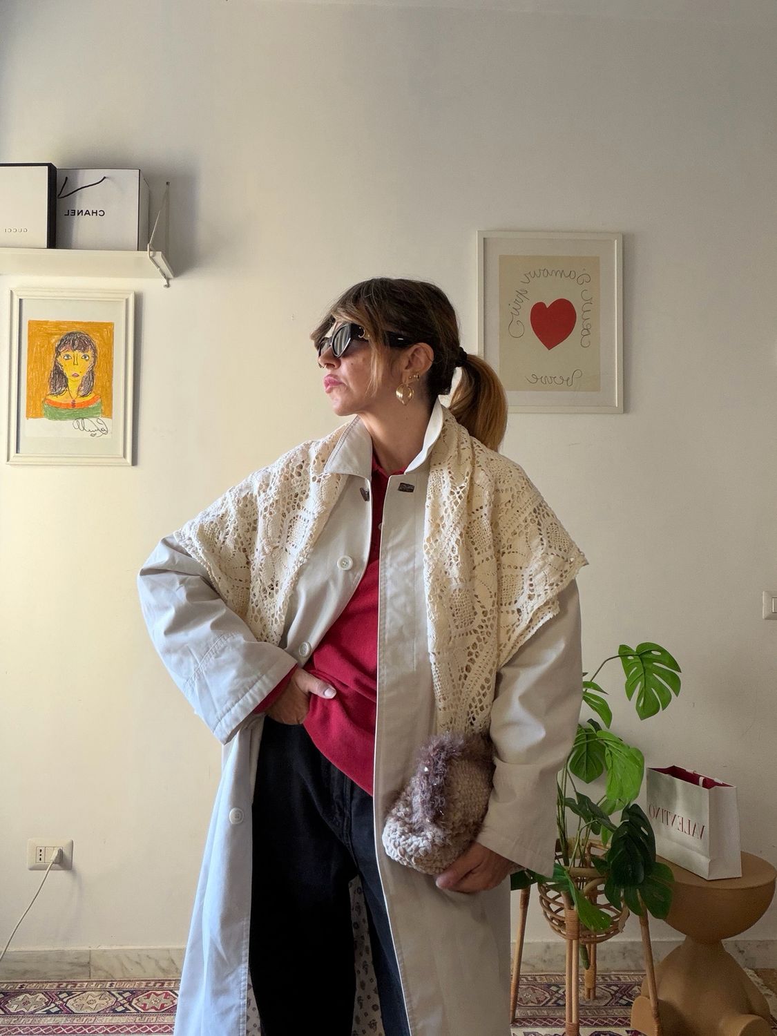Trench Vintage Panna