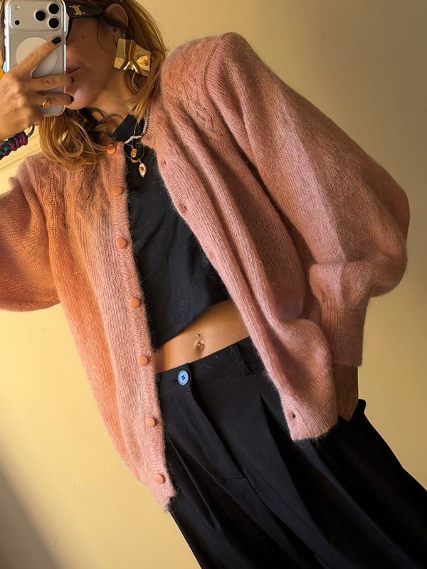 Delicate cardigan kidmohair