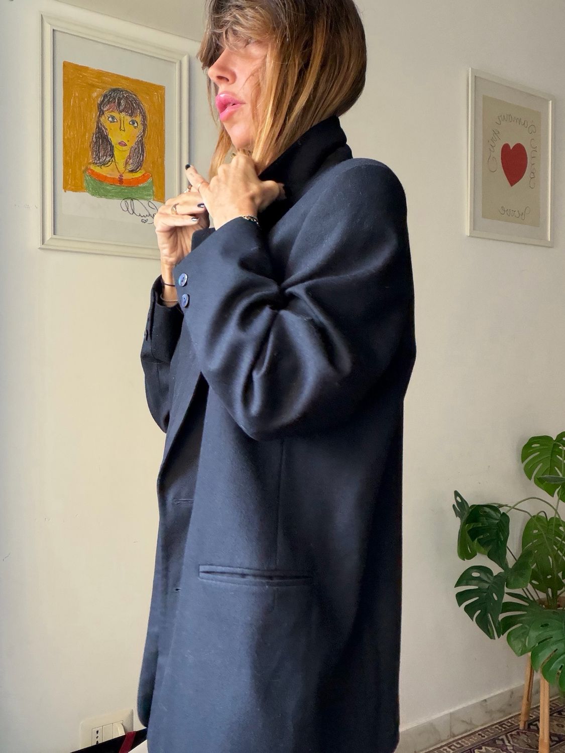 Simple essenzial wool blazer