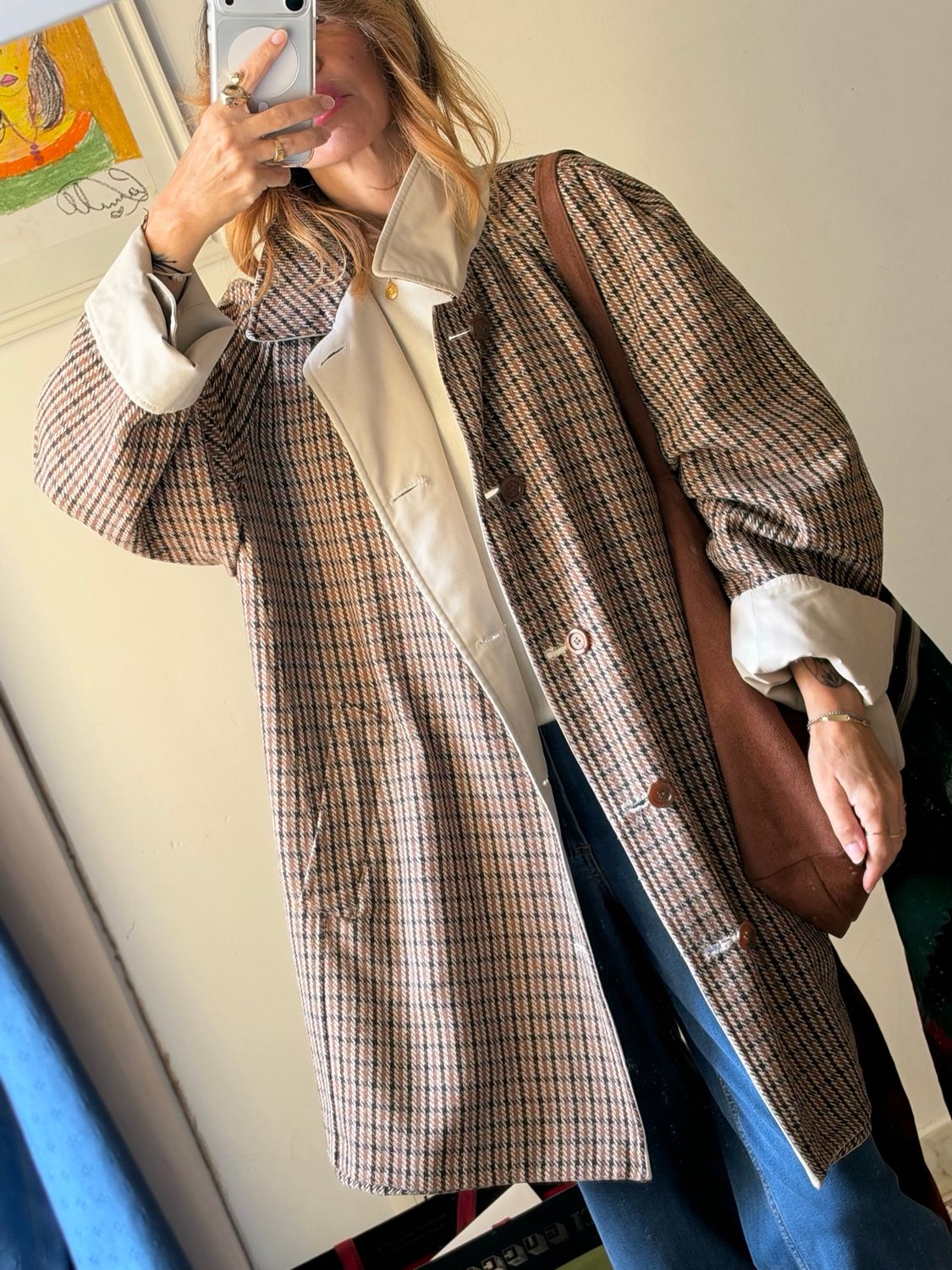 Giacca-cappotto vintage British check – Heritage style
