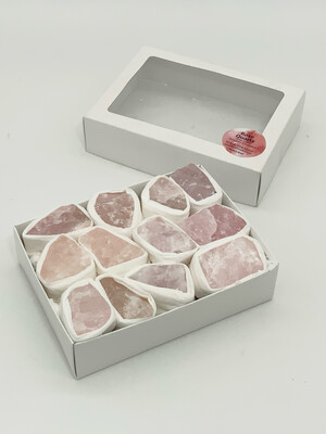 Harmonize Your Space: Rose Quartz Box of Stones  Pink Rock Love Stone