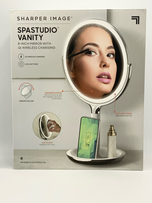 8&quot; Mirror With QI Wireless Charging, LED, Magnification