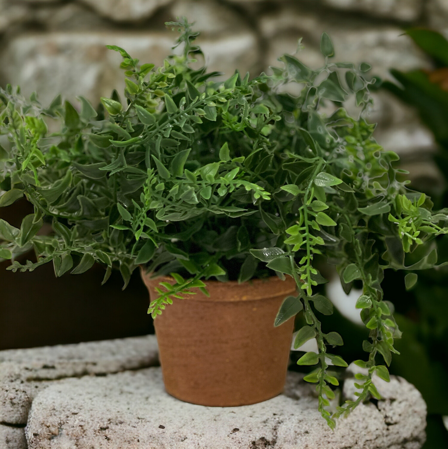 Greenery Vase Home Decor Artificial Greenery Small Space Decor Mini Potted Greenery