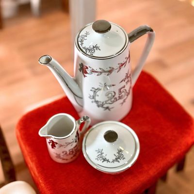 Celebrate 25 years of love and togetherness with this exquisite 25th-anniversary gift set, which includes a stunning teapot, a charming sugar bowl, and an elegant creamer. Crafted to commemorate this Silver Jubilee milestone, this set is a perfect way to honor and cherish your enduring bond.
