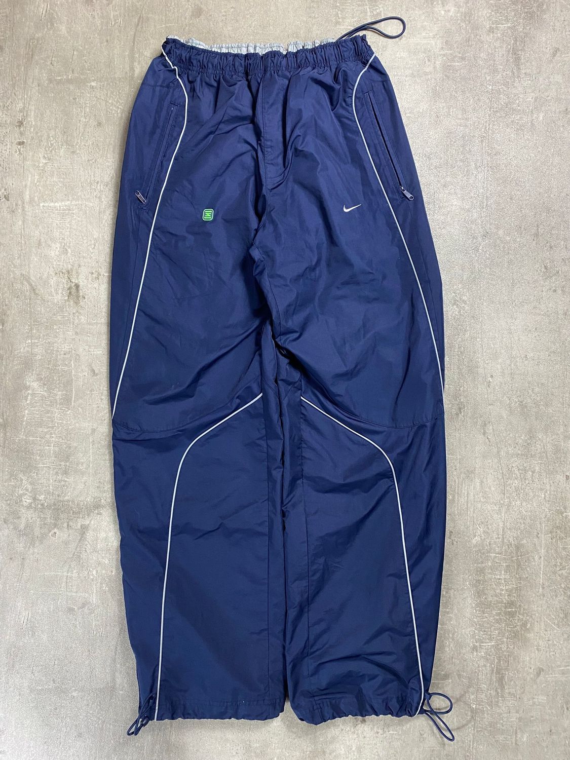 Nike SHOX vintage waterproof trackpants Blue Navy