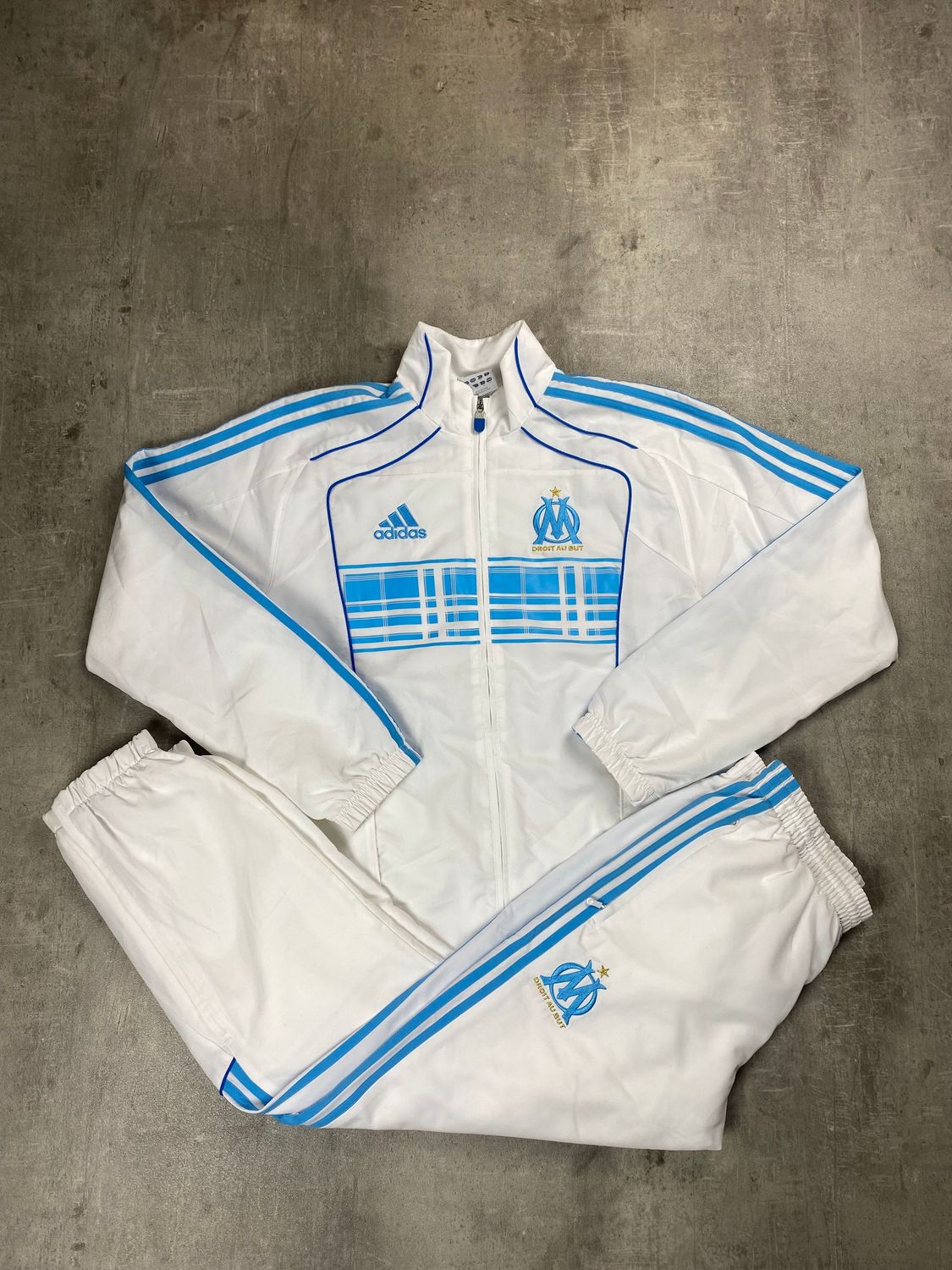 Olympique Marseille Tracksuit Vintage Adidas White 2010