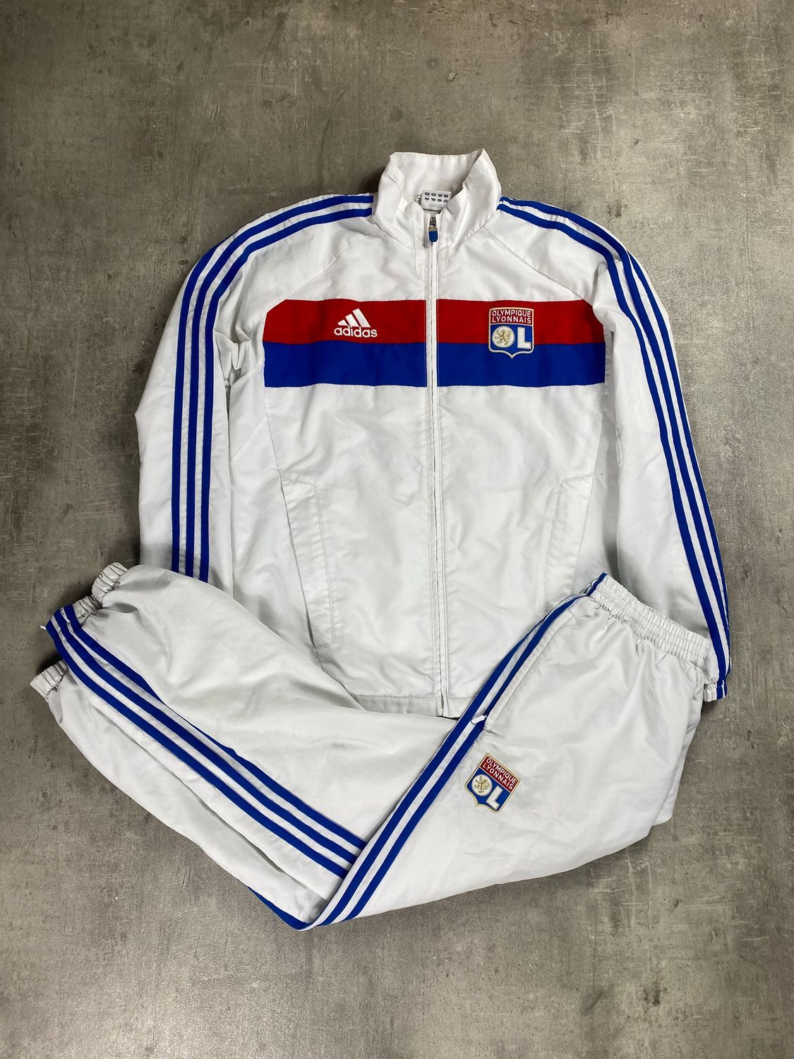 Olympique Lyonnais Tracksuit Vintage Adidas White 2011
