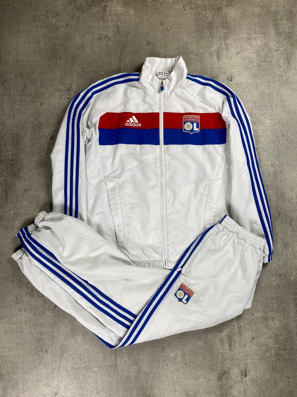Olympique Lyonnais Tracksuit Vintage Adidas White 2011 Olympique Lyonnais Tracksuit Vintage Adidas White 2011