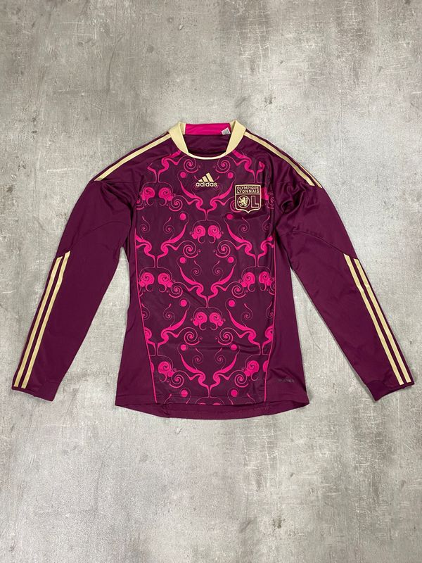 Olympique Lyon Away Shirt Retro adidas Burdeos 2010