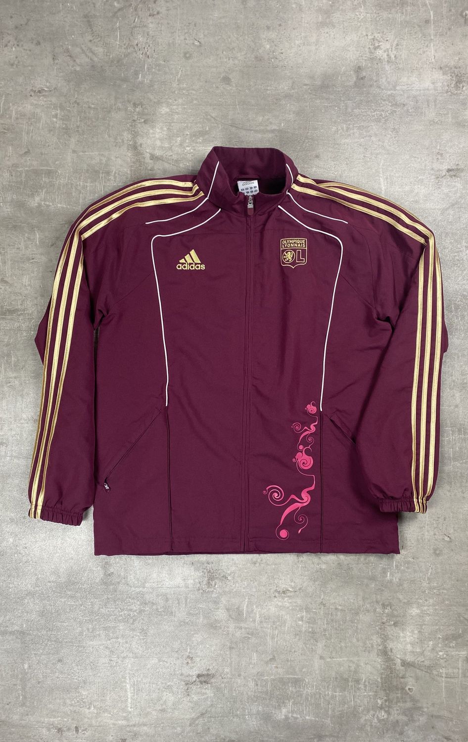 Olympique Lyon Trackjacket Vintage adidas Burdeos 2010