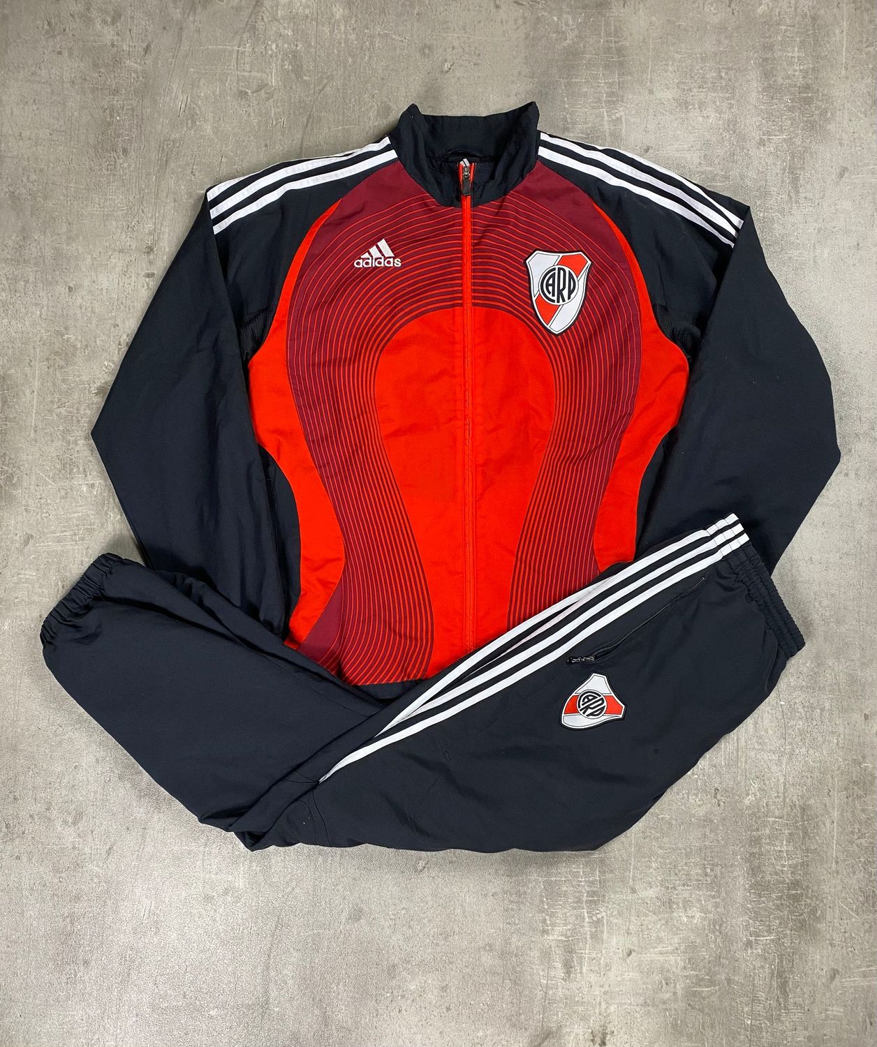 River Plate Tracksuit Retro Adidas Black/Red 2007/2008