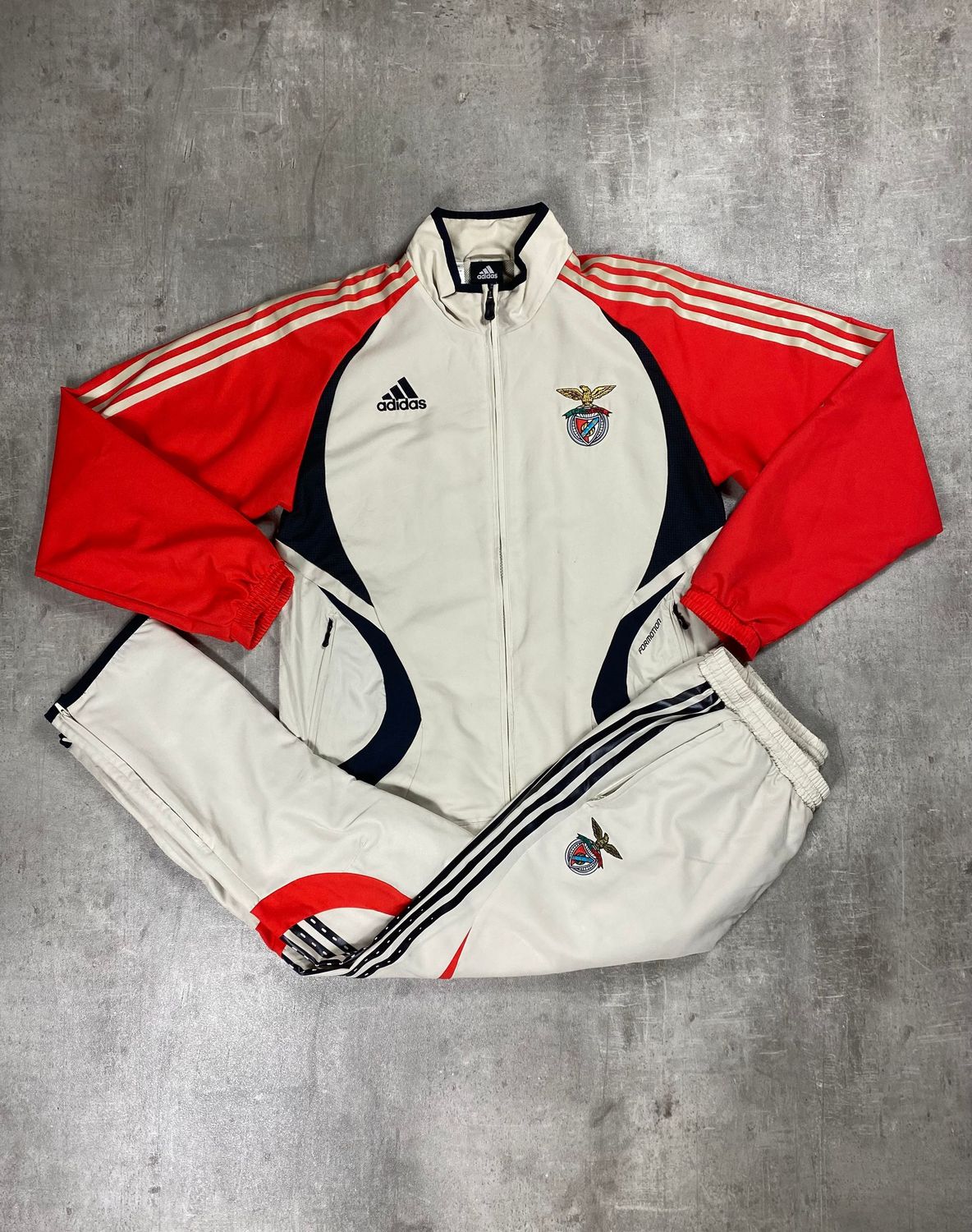 Benfica Tracksuit Retro Adidas Beige 2007/2008