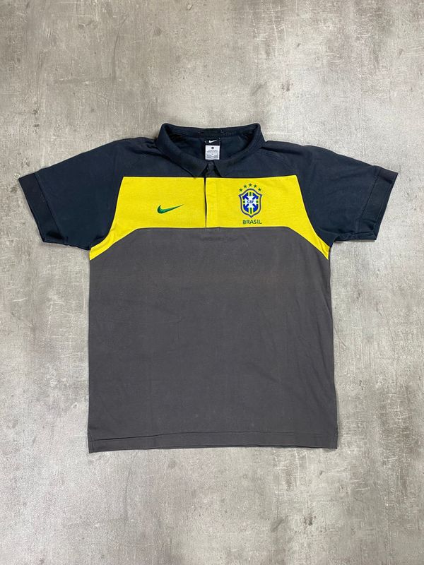 Brazil Polo Retro Nike Black/Yellow 2010