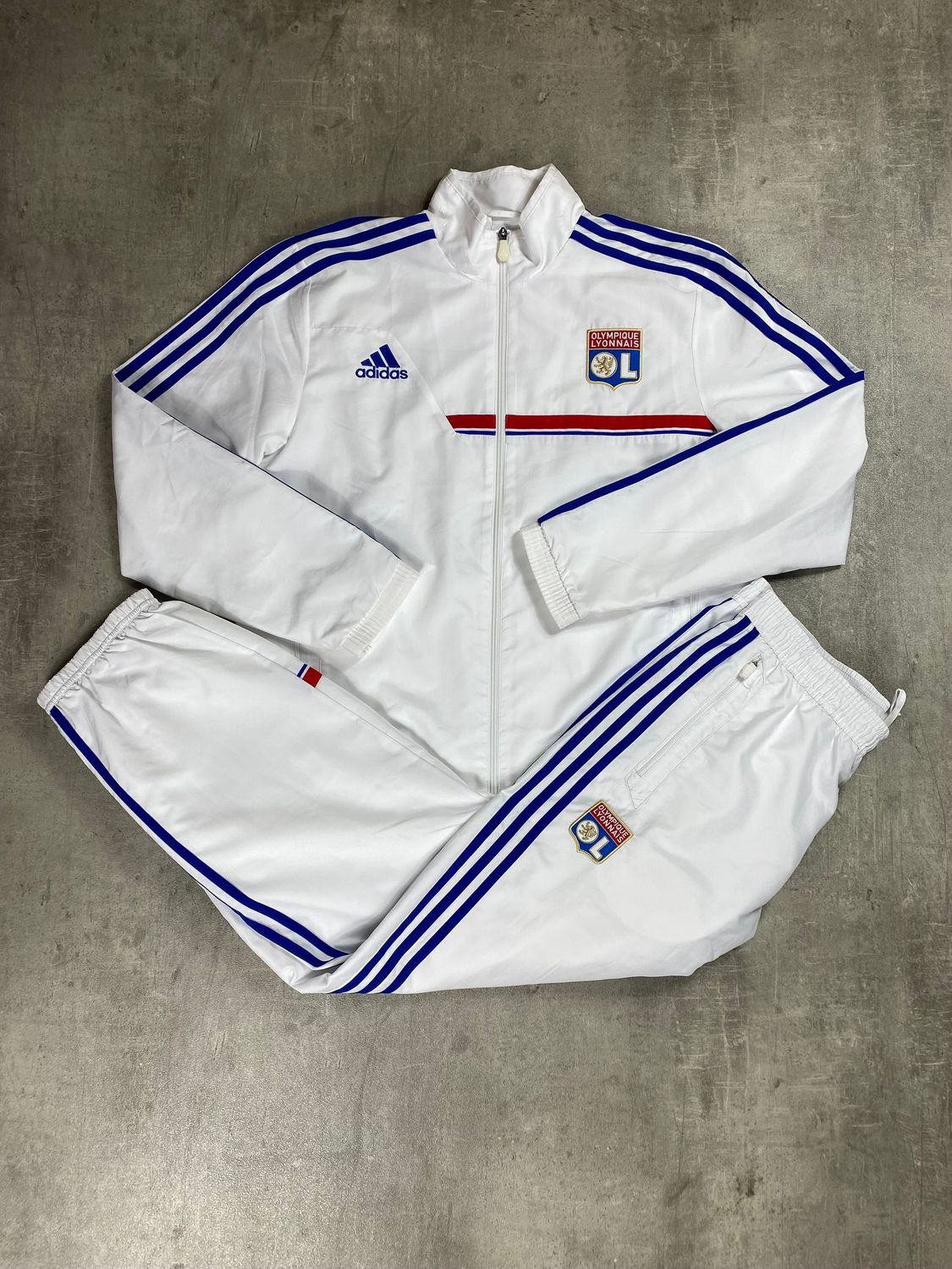 Olympique Lyonnais Tracksuit Retro Adidas White 2013/2014
