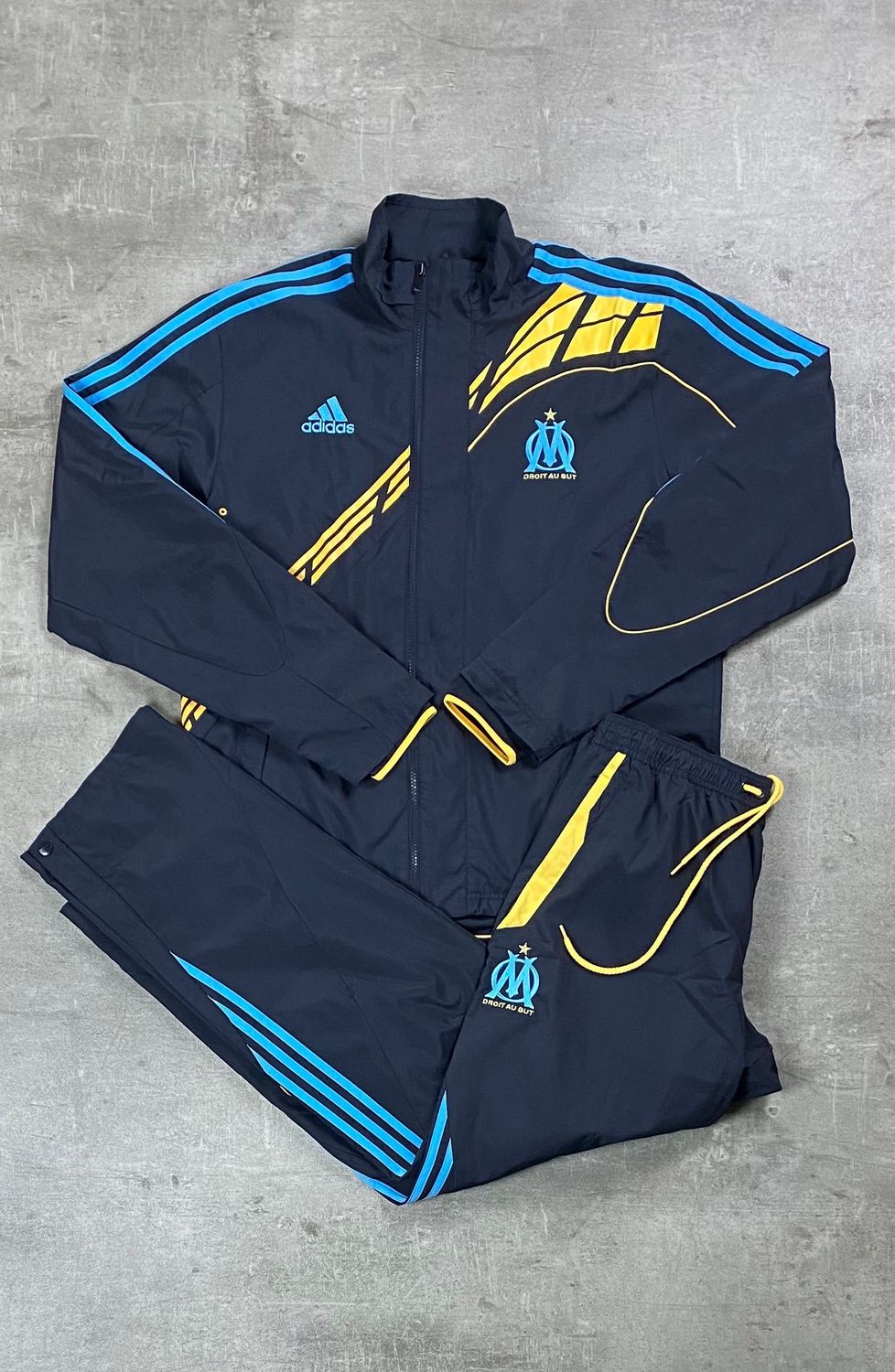 Olympique Marseille Tracksuit Retro Adidas Black 2010