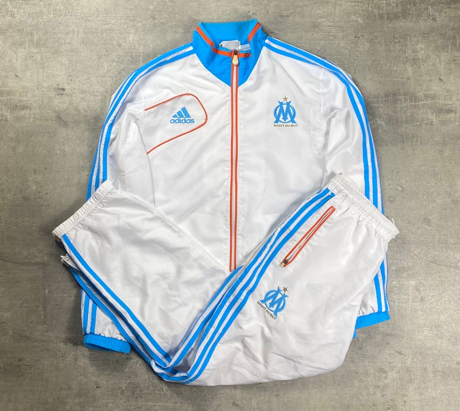 Olympique Marseille Tracksuit vintage Adidas White 2012